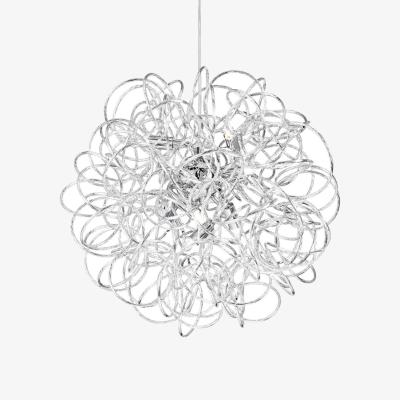 The Range Dust 8 Light Ribbon Ceiling Pendant - Silver