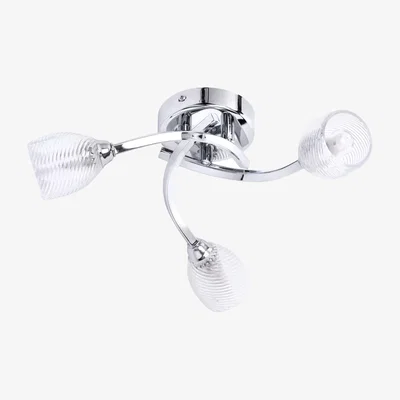 The Range Catri 3 Light Bathroom Flush Ceiling Light - Chrome