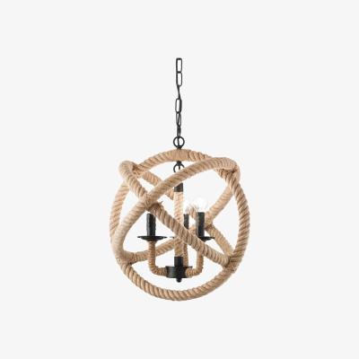 The Range Corda 3 Light Spherical Ceiling Pendant - Brown