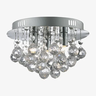The Range 3 Light Flush Celling Fitting  - Silver