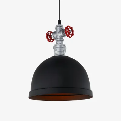 The Range Italux Lighting Industrial Pendant Light Black X - Black