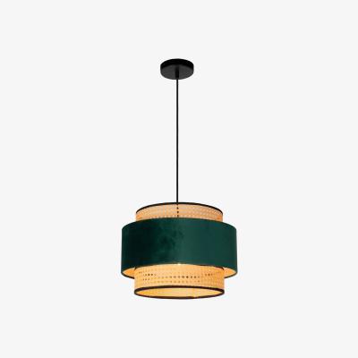 The Range Javor Scandinavian Pendant Light Green - Cream / 38cm