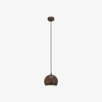 The Range EGLO Petto 3 Single Pendant Light - Rust-Coloured Globe Pendant WBS - Rust-Coloured