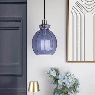 The Range Finn Glass Pendant - Blue