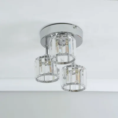 The Range Beth 3 Way Drop Ceiling Light Fitting - Chrome