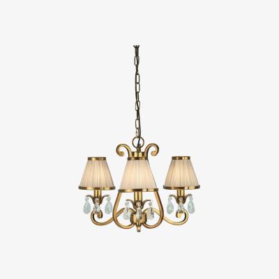 The Range Oksana 3 Light Multi Arm Ceiling Pendant Chandelier Antique Brass, E14 - Antique Brass / 54cm