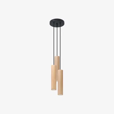 The Range Pendant lamp LINO 3P - natural wood
