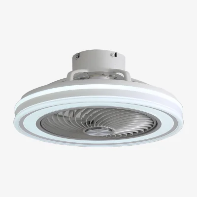 The Range 21-inch Modern Ceiling Fan with Light and Remote Control - White