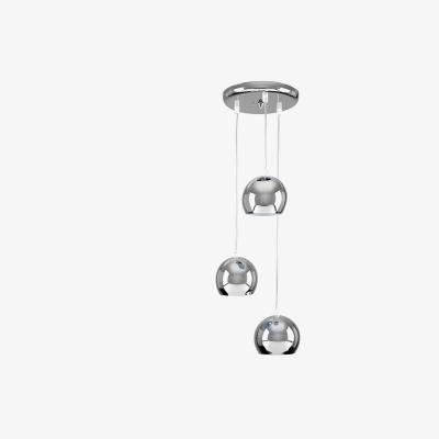 The Range Retro Silver Chrome 3 Way Droplet Pendant Ceiling Light - Silver