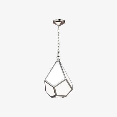 The Range Diamond 1 Light  Small Ceiling Pendant Polished Nickel, E27 - Polished Nickel