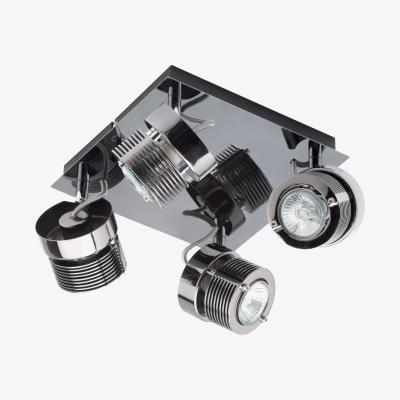 The Range Telford Adjustable 4 Light Spotlight Plate - Black Chrome