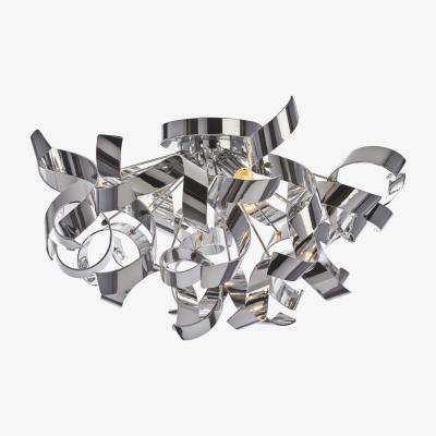 The Range Chrome Twist Three Light Flush Fitting - Chrome