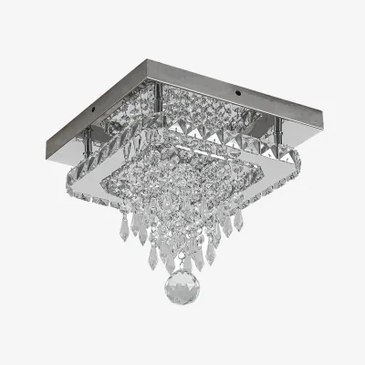 The Range Chic Crystal Ceiling Light with Droplets - Silver