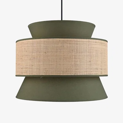 The Range Berkley Pendant - Green and Natural