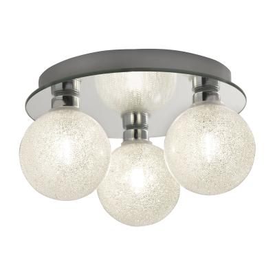 The Range 3 Light Bathroom Flush  - Silver