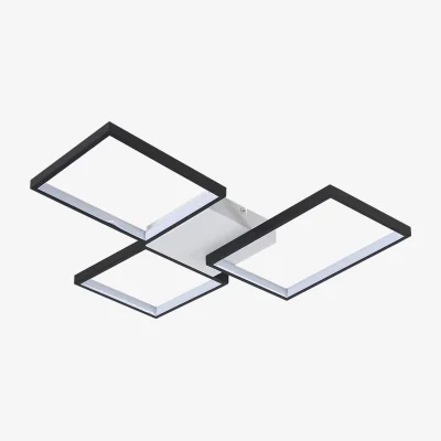 The Range Adjustable 3 Light LED Ceiling Light with Remote Control - Black