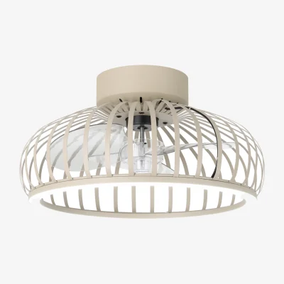 The Range EGLO Mogano Steel Ceiling Light With Fan, Sandy - Beige