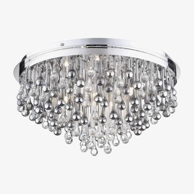 The Range Teardrop Crystal Effect Flush Ceiling Light - Chrome