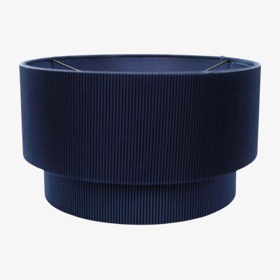 The Range Mason Ruched Crinkle Fabric Two Tier Ceiling Light Shade - Blue