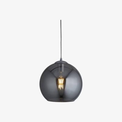 The Range Balls 1 Light Pendant Smoked Glass Shade, Chrome, E27 - Glass