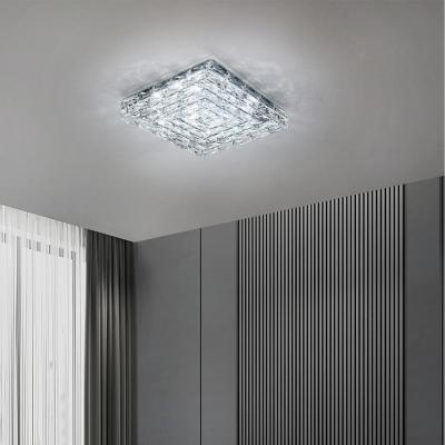 The Range Square Crystal Covered LED Ceiling light - Silver