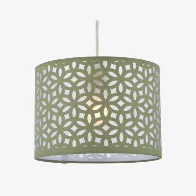 The Range Sage Green Laser Cut 25cm Pendant Lightshade - Sage Green