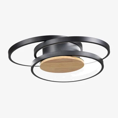 The Range Contemporary Geometric Light Ceiling Light - Black