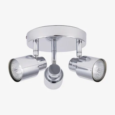 The Range Irwin 3lt Bathroom Ceiling Spotlight - Polished Chrome Plate