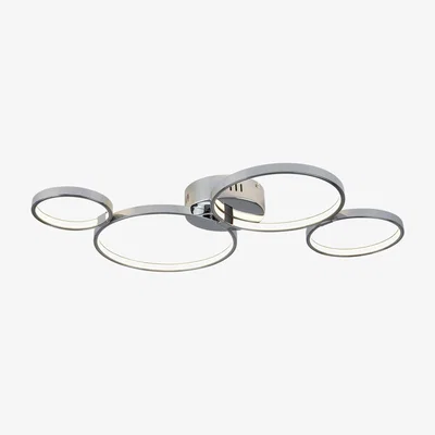 The Range Solexa Integrated LED Flush Ceiling Light Chrome - Chrome