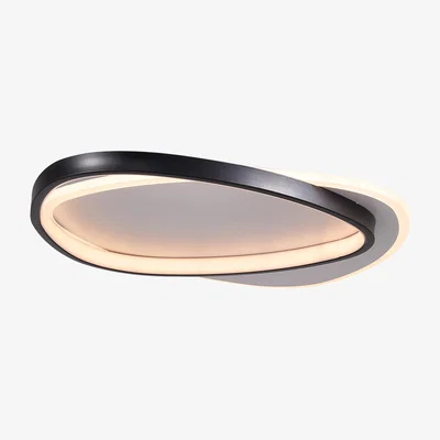 The Range Livingandhome Indoor Triangular Dimmable LED Ceiling Light with Remote Control - Black