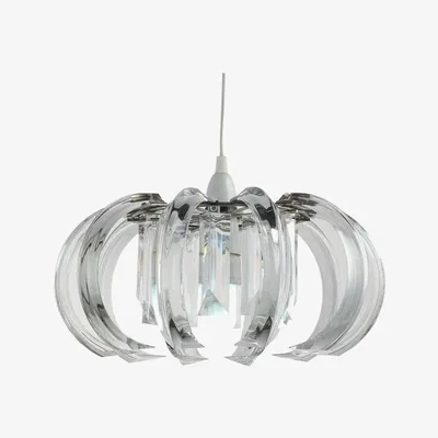 The Range Modern Crystal Ceiling Pendant Light Fitting - Chrome