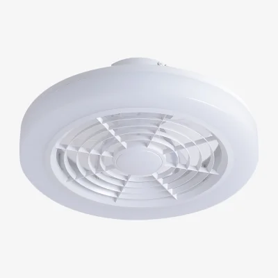 The Range Contemporary Ceiling Fan with LED Light and Remote - White