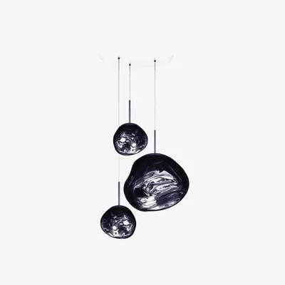 Sofa.com Tom Dixon Melt 3 Light Pendant in Smoke - sofa.com