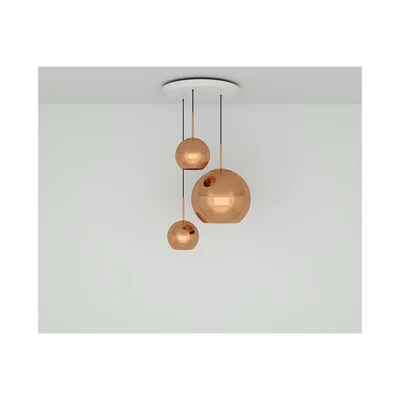 Sofa.com Tom Dixon Copper 3 Light Pendant in Copper - sofa.com