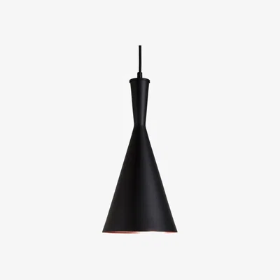 Teddy Beau Teddy's Collection Peter Cone Shaped Gold Inner Black Pendant Light