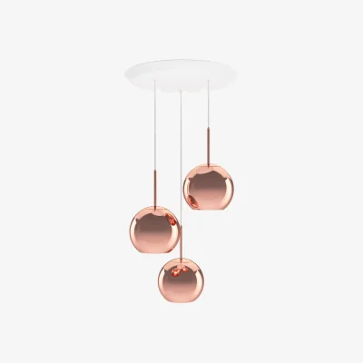 Tom Dixon Copper Trio-Round Pendant System