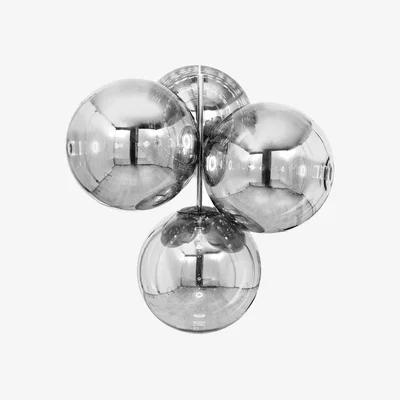 Tom Dixon Tom Dixon - Globe Chandelier Small Silver LED