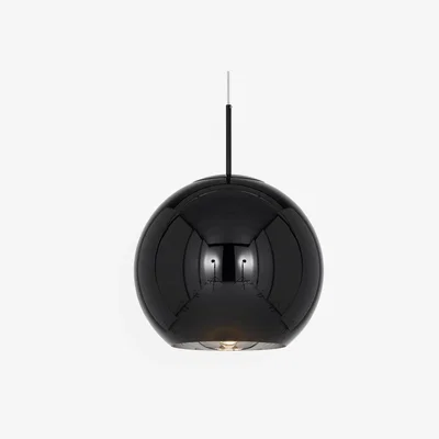 Tom Dixon Tom Dixon - Copper Round Pendant Black 45cm