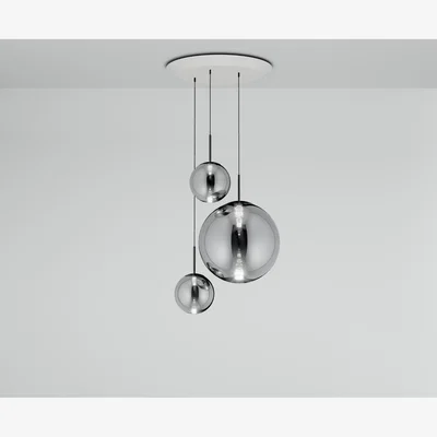 Tom Dixon Tom Dixon - Globe Pendant System Trio Round Silver