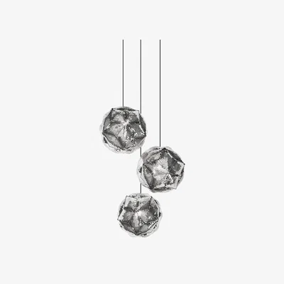 Tom Dixon Tom Dixon - Puff Pendant System Round Trio Stainless Steel LED