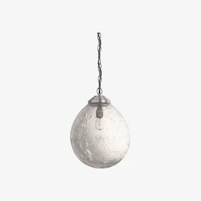 Tobias Oliver Porta Romana I Medium Orb Pendant - Clear with bright Silver