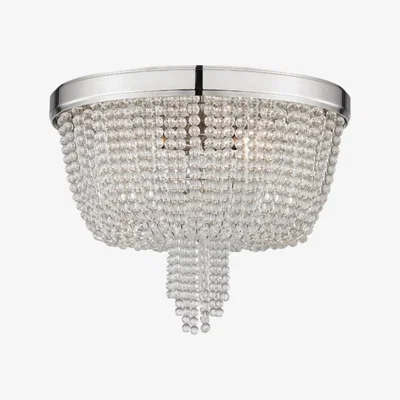 Tobias Oliver Hudson Valley I Royalton Flush Mount Ceiling Light I Polished Nickel