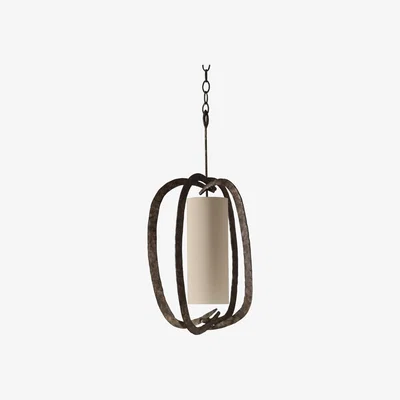 Tobias Oliver Porta Romana I Miro Pumpkin Chandelier I Burnt Silver