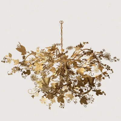 Tobias Oliver Porta Romana I Ivy Chandelier Small | Forest Gold