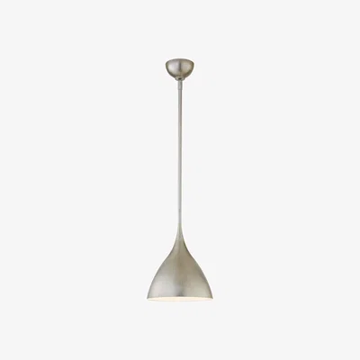 Tobias Oliver AERIN | Agnes Pendant Light Small | Burnished Silver Leaf / White