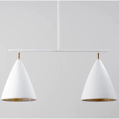 Tobias Oliver Porta Romana | Matilda Ceiling Light Medium | Plaster White with Cream Etched Gold