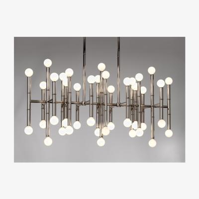 Tobias Oliver Jonathan Adler I Meurice Rectangle Chandelier I Nickel