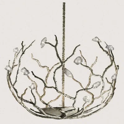 Tobias Oliver Porta Romana | Blossom Chandelier Large | Decayed Silver