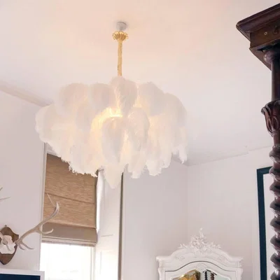 Tobias Oliver Aynhoe Park I The Feather Chandelier