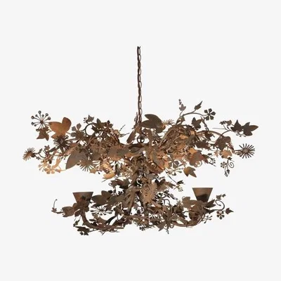 Tobias Oliver Porta Romana I Small Ivy Chandelier I Forest Rust